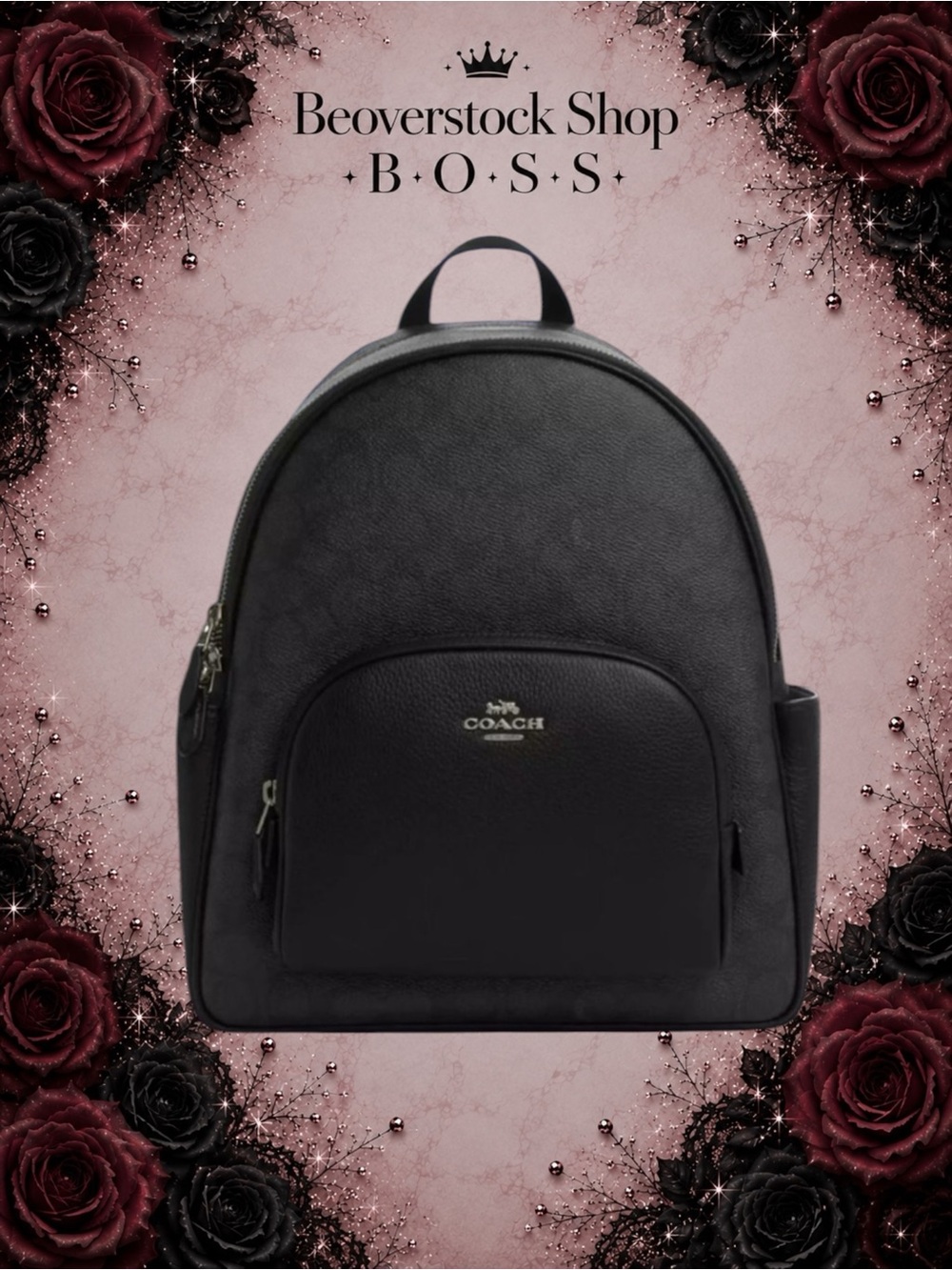 New NWT Coach Court Backpack – Signature Canvas | Gunmetal/Charcoal/Black